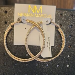 Neiman Marcus Braided Gold Earrings